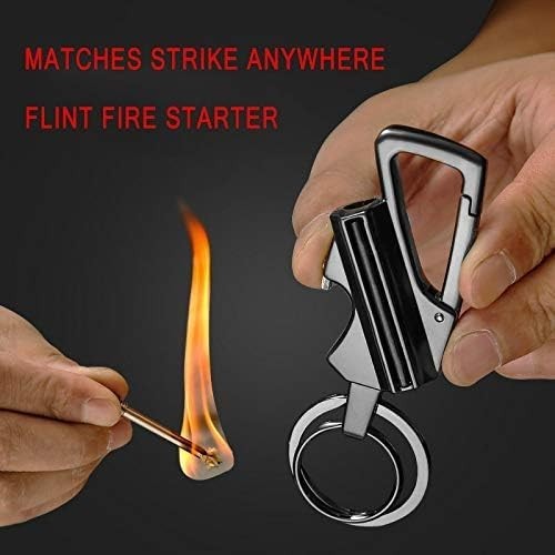 Permanent Match, Flint Fire Starter Never Ending Match Keychain Lighter with ...