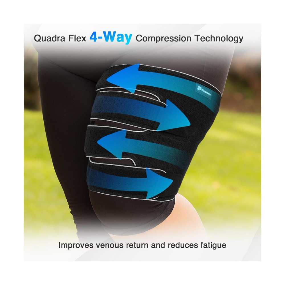 Plus Size Thigh Compression Wrap for Lymphedema & Swelling Relief, Adjustable...