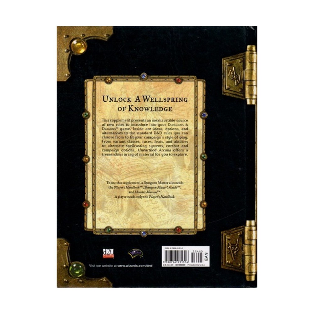 WotC D&D 3rd Ed Unearthed Arcana EX/NM