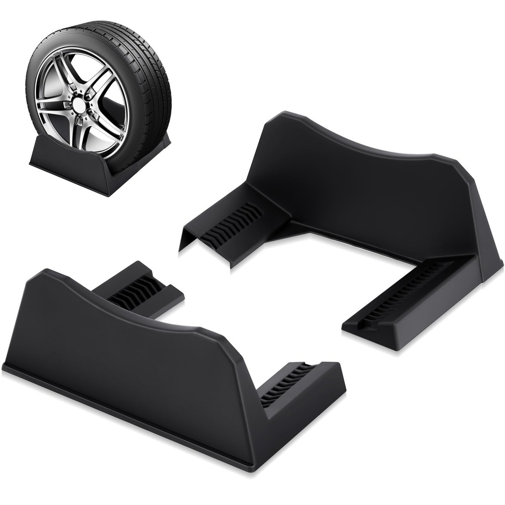 Colingmill 2 Pcs Car Tire Display Stand Wheel Rack Adjustable Width...