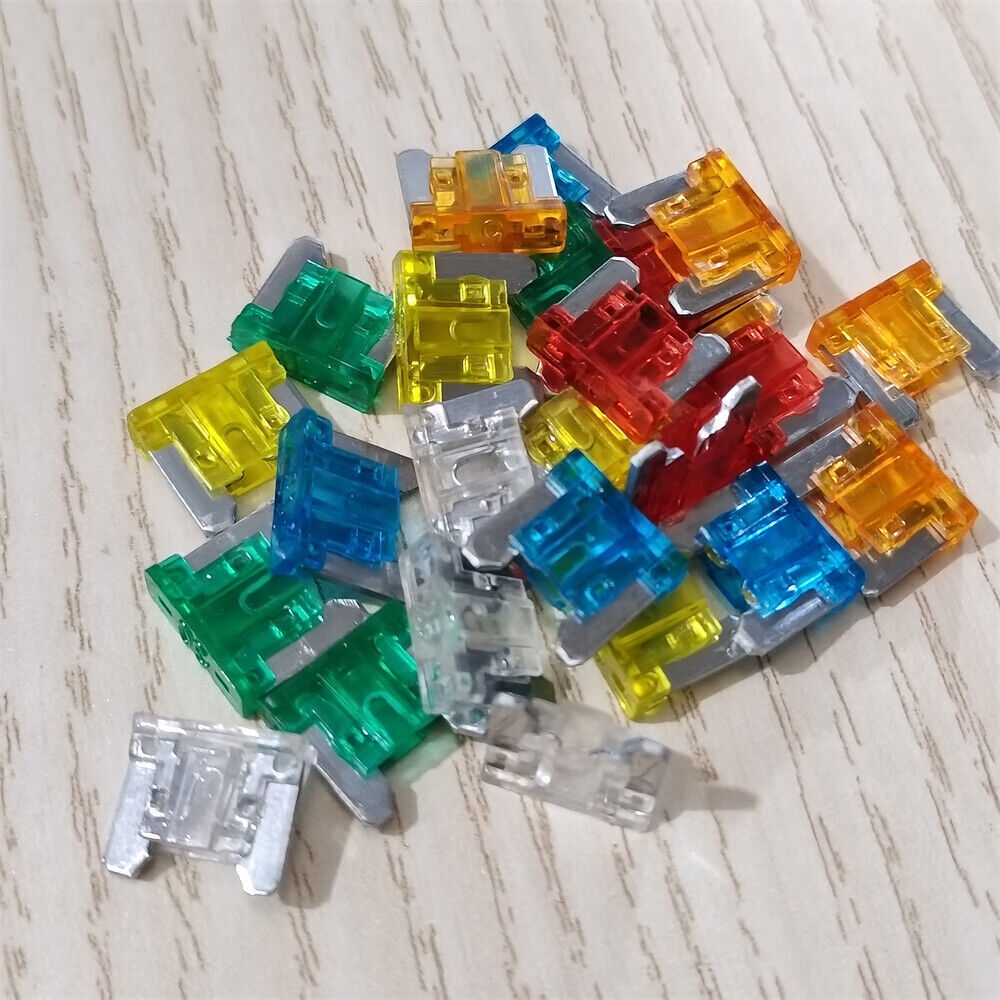 30PCS Kit Mixed Low Profile Mini Car Van Auto 5A-30A Micro Blade Fuse Assorted