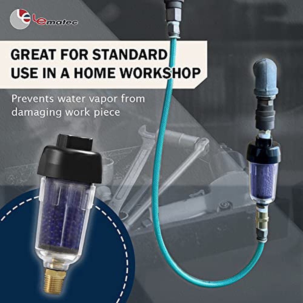 LE LEMATEC Air Compressor Dryer, Does Not Restrict Air Flow, Desiccant Filter...