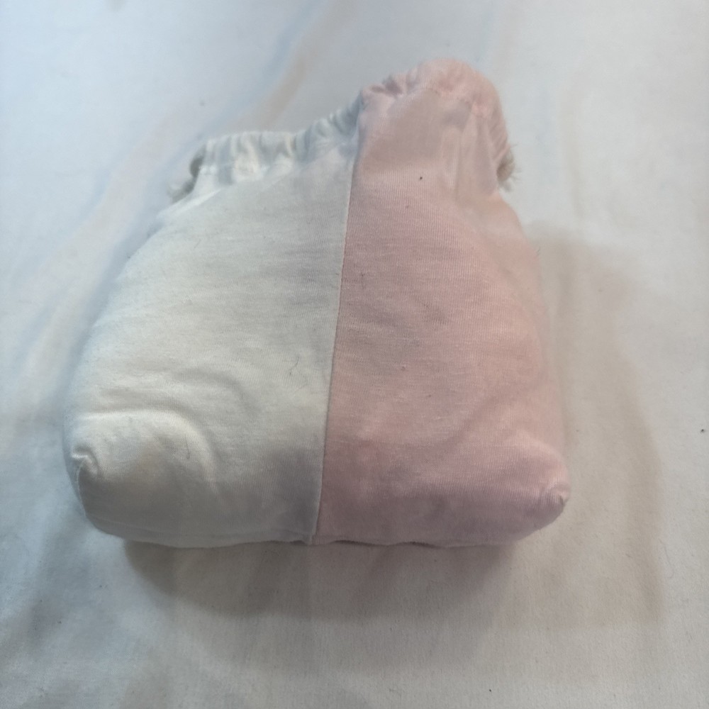 Burt’s Bees Fitted Bassinet Sheets Blossom/ White 2 Pack NWOT