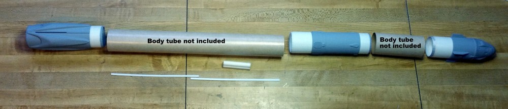 SpaceX Crew Dragon Flying Model Rocket Barebones Kit