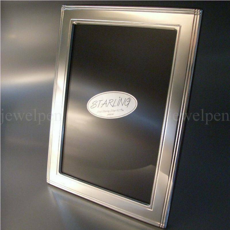 Picture Frame Bauhaus Solid 925 Sterling Silver Mahogany Back(V2)