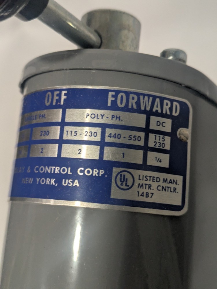 Relay and Control RS-1M Motor Reversing Drum Switch | Momentary Forward-Reverse