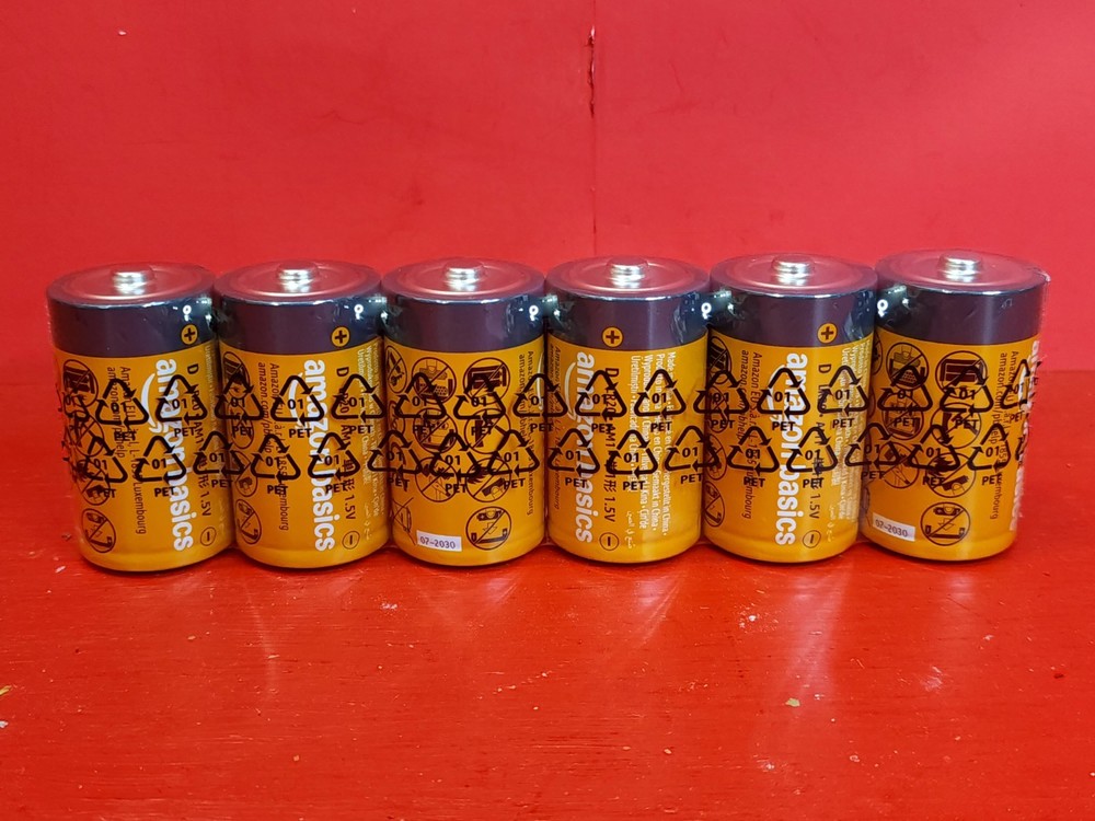 6 Pack Size D Cell Alkaline Batteries, D Cell Battery Read Description