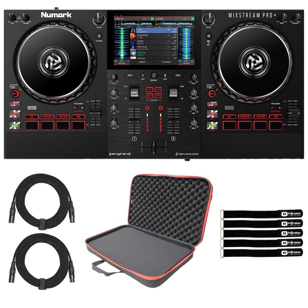 Numark MIXSTREAM PRO+ Standalone Streaming DJ Controller w Touchscreen & Bag
