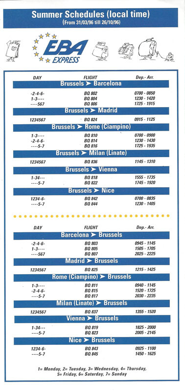 EBA Express system timetable 3/31/06 [1091] Buy 4+ save 25%