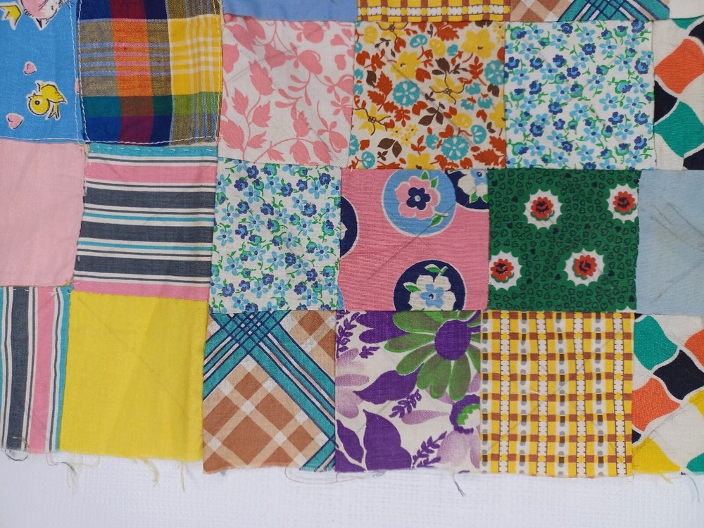 16" X 33" Patchwork Quilt Pillow Vintage Work In Progress