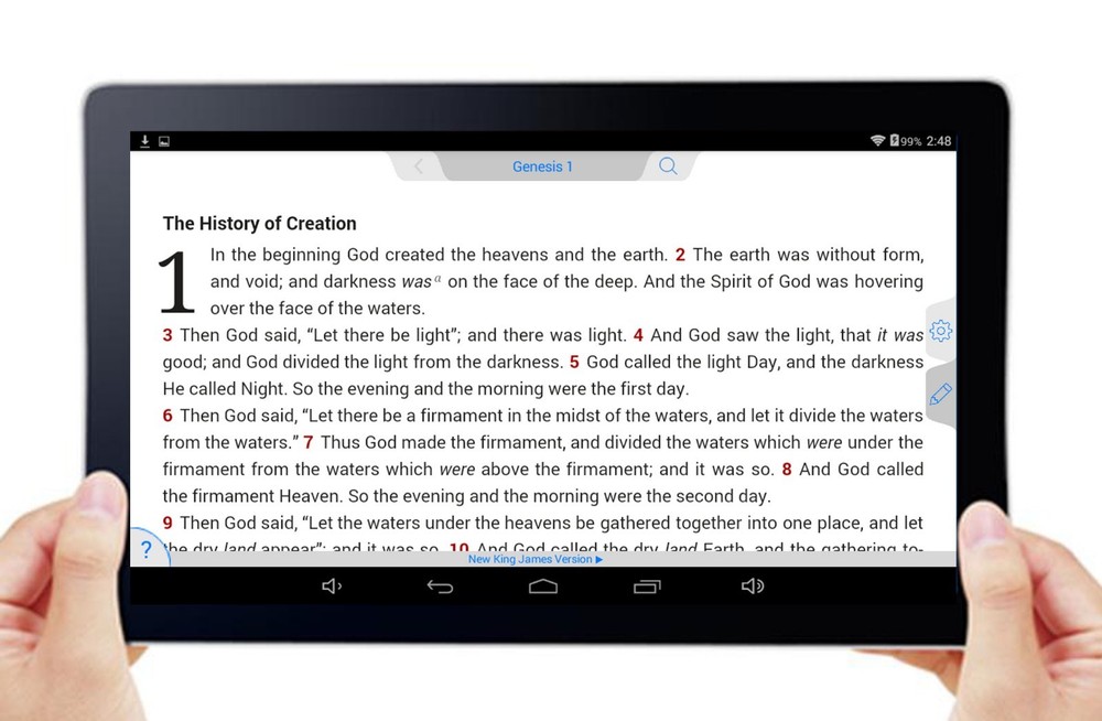 'BIBLE TABLET' - *A 10.1" Tablet with TWO Bible Versions.
