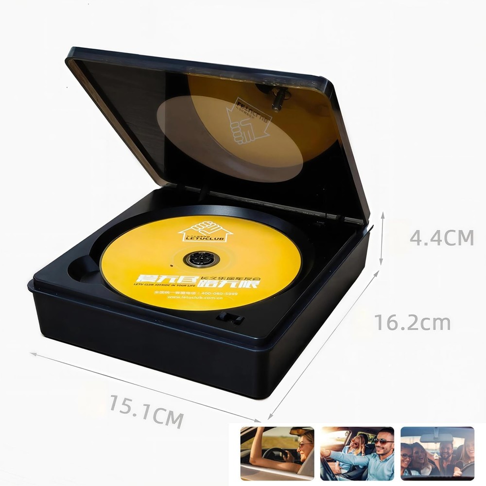 [Upgraded Version for More Cars] External Universal CD Player Black