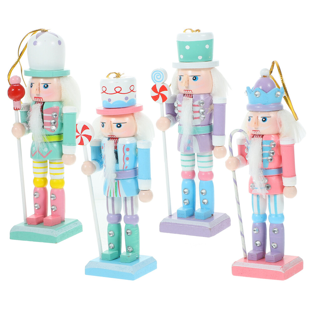 4pcs Christmas Nutcracker Decoration Nutcracker Ornament Xmas Decorations