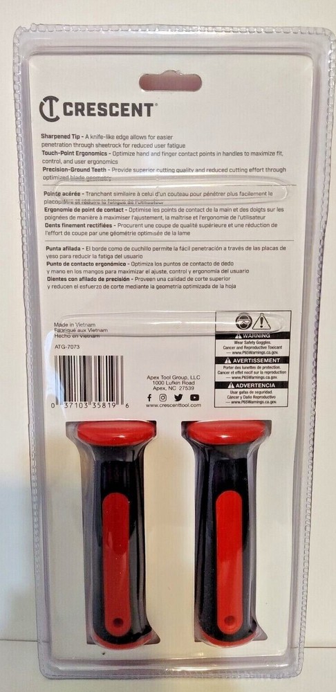 2 Pack! Crescent 6" Drywall Jab Saw Set w/ Sharpened Tip - CTJSAWSET2