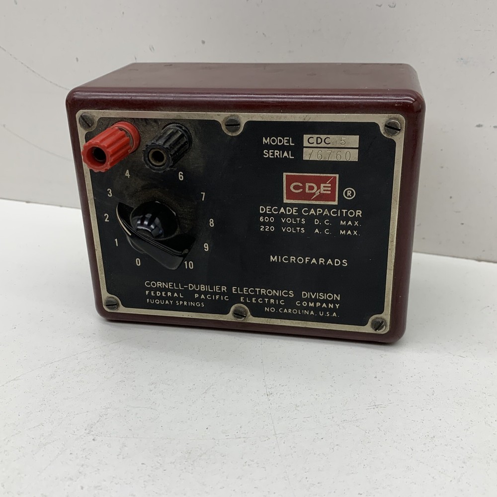Cornell-Dubilier Electronics CDC-5 Decade Capacitor 600VDC 220VAC