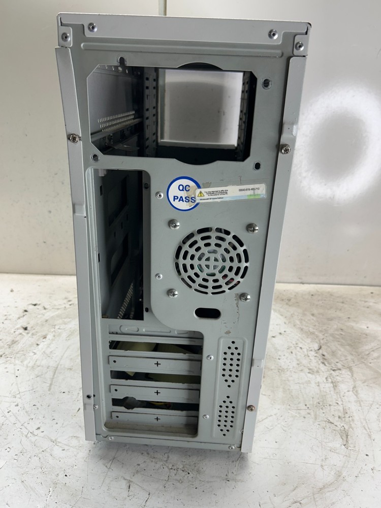 Retro Grey and Purple ATX Gaming Computer Case