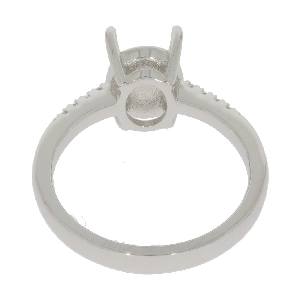 Sterling Silver Semi Mount Ring Setting Oval OV 9x7mm