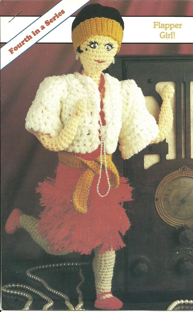 Roaring '20s Flapper Lady Doll crochet pattern instructions