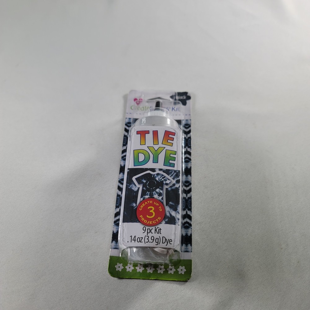 Create Basics Black Tie-Dye, 9 Pc Kit, Makes Up To 3 Projects!