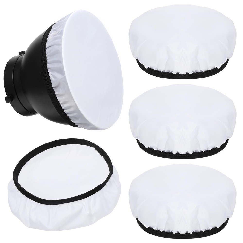 7"/18cm Light Diffuser,Soft Diffuser Lamp Cover White Shade 4Pcs, white