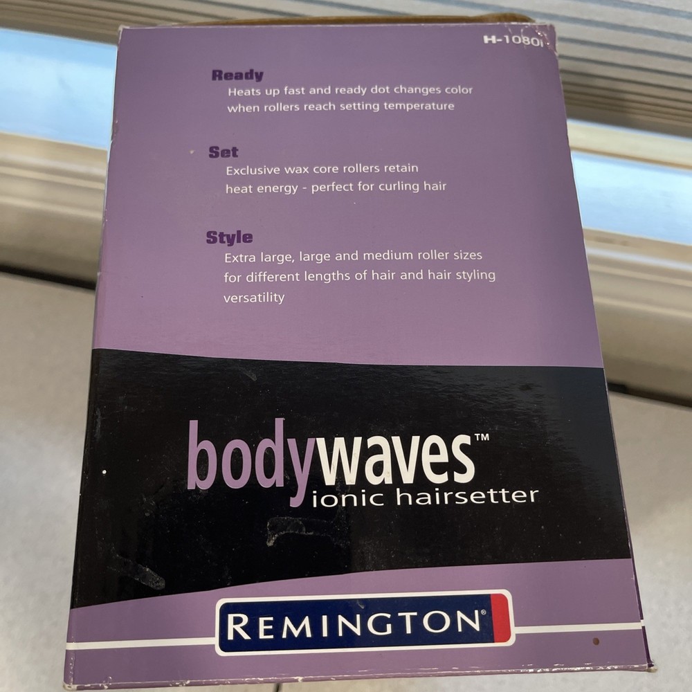 Remington Body Waves Ionic Hot Rollers Wax Core H-1080i Open Box Never Used Hair
