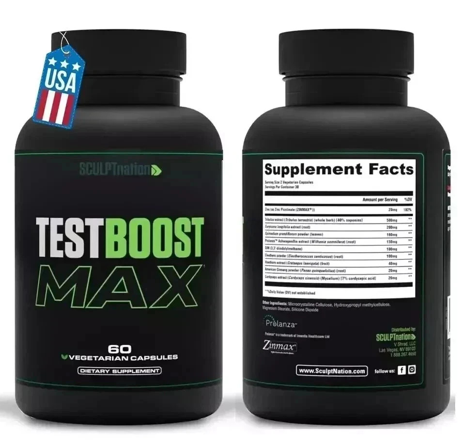 Sculptnation TEST BOOST Max & Burn Evolved Testosterone Strength Weight Loss FS!