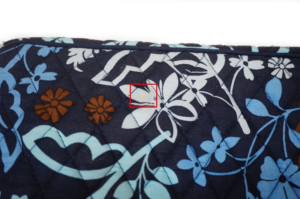 ❤️ vera bradley Java Floral Ultimate Cosmetic Brush Up Train Case Blue