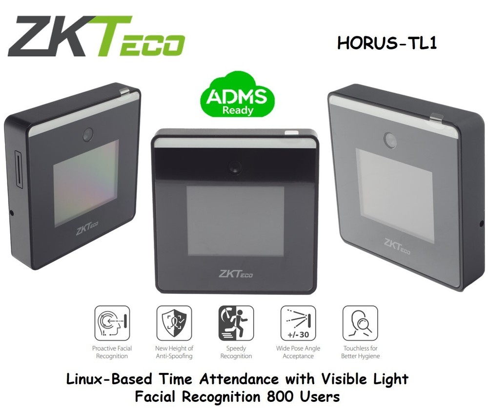 Zkteco HORUS-TL1 Linux Time Attendance with Visible Light Facial Recognition