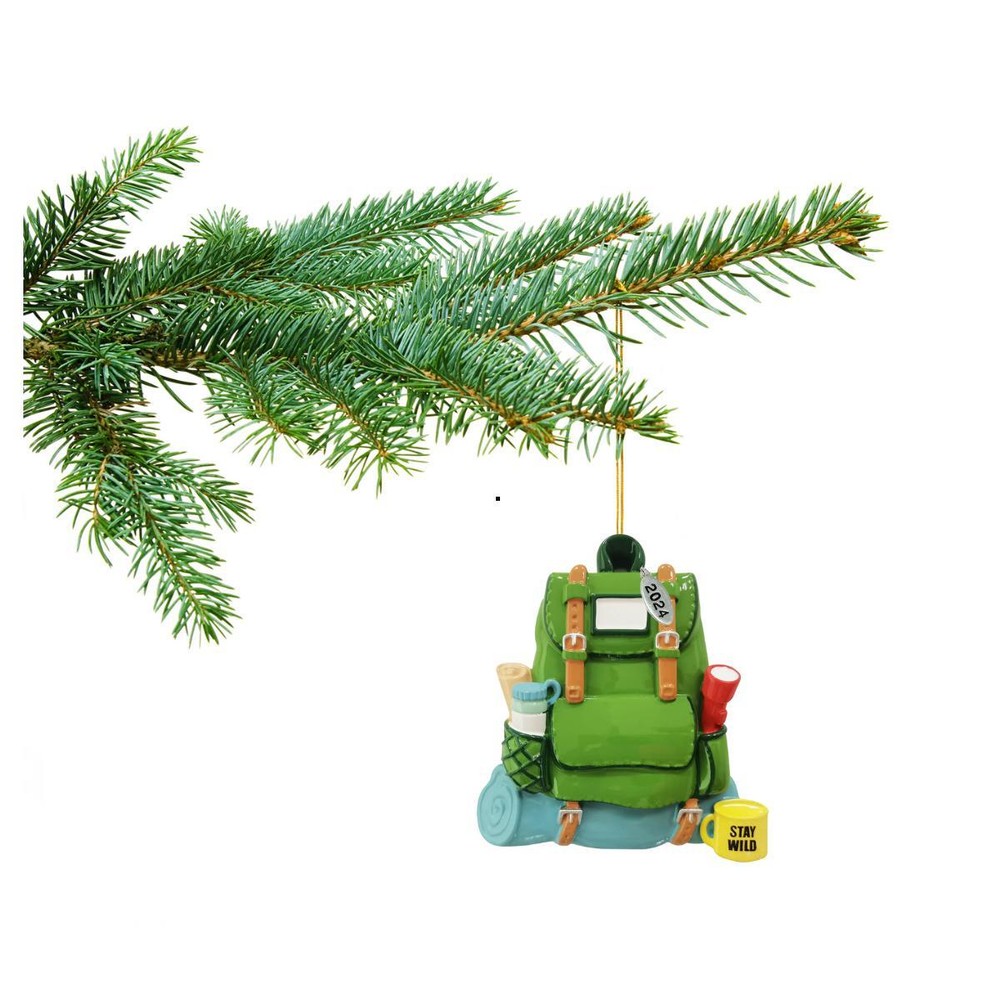 Hiking Camping Christmas Tree Ornament Backpacking Outdoors Gift 2024