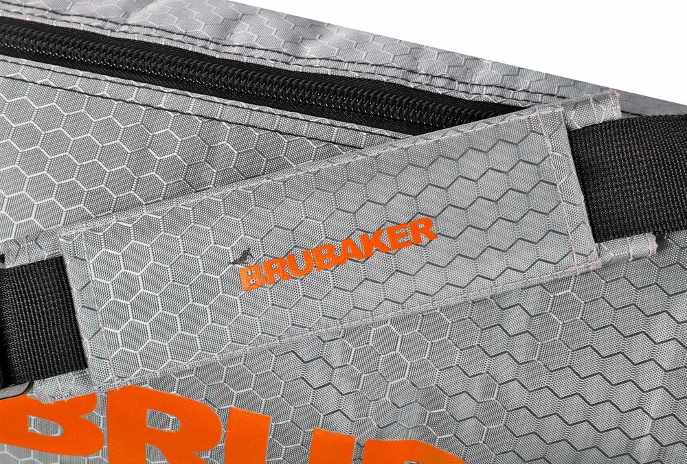 BRUBAKER Ski Bag Combo Tec Pro - Boot Bag and Ski Bag - Silver/Orange