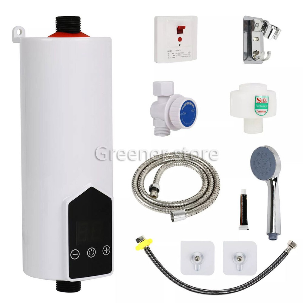 5500W Electric Instant Water Heater Tankless Tap Hot Shower for Bath Kitchen