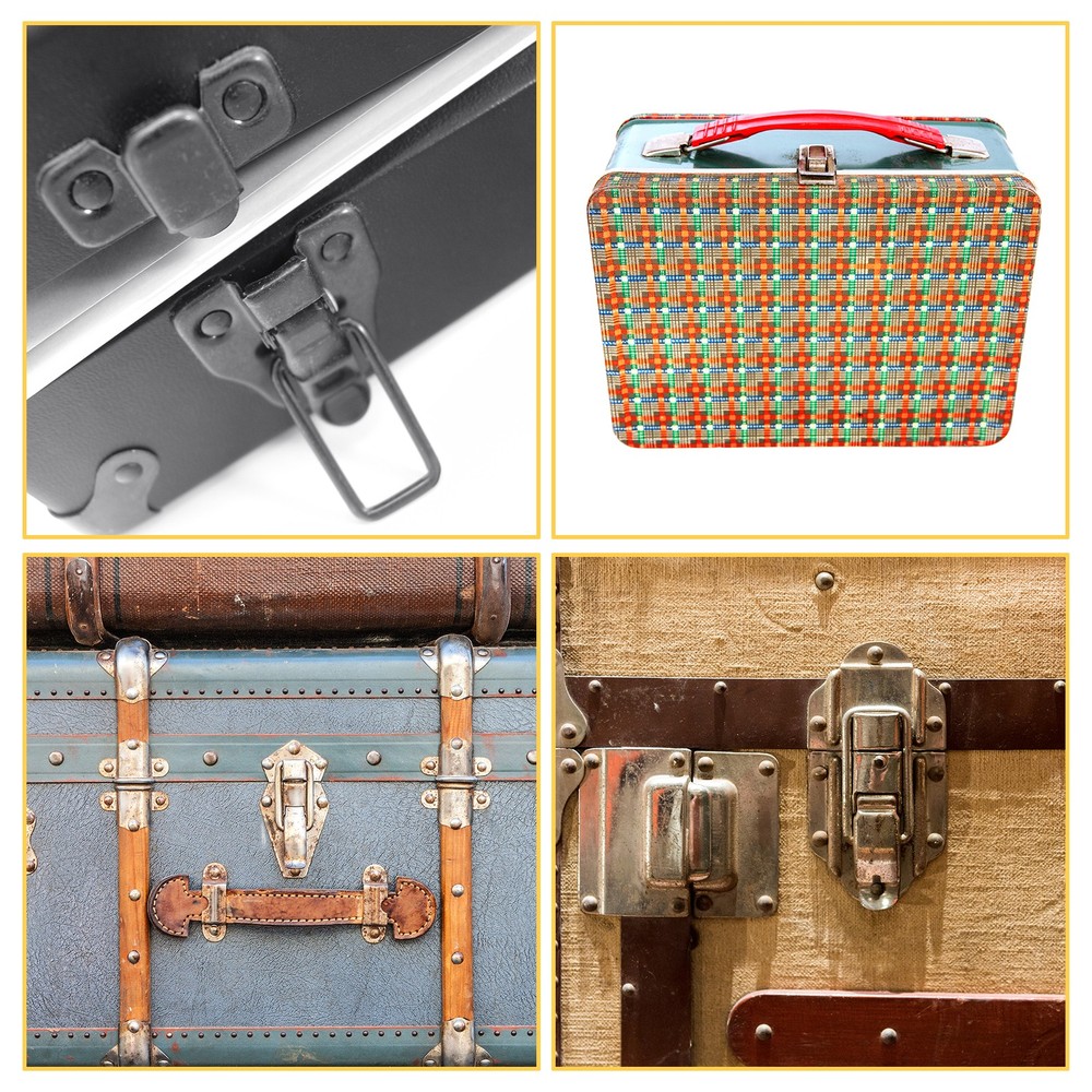 6Pcs Billed Toggle Hasp Latch with Padlock Hole