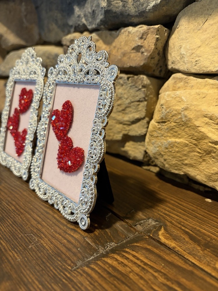 Valentines Day Silver Victorian Frame Heart Gift Decor
