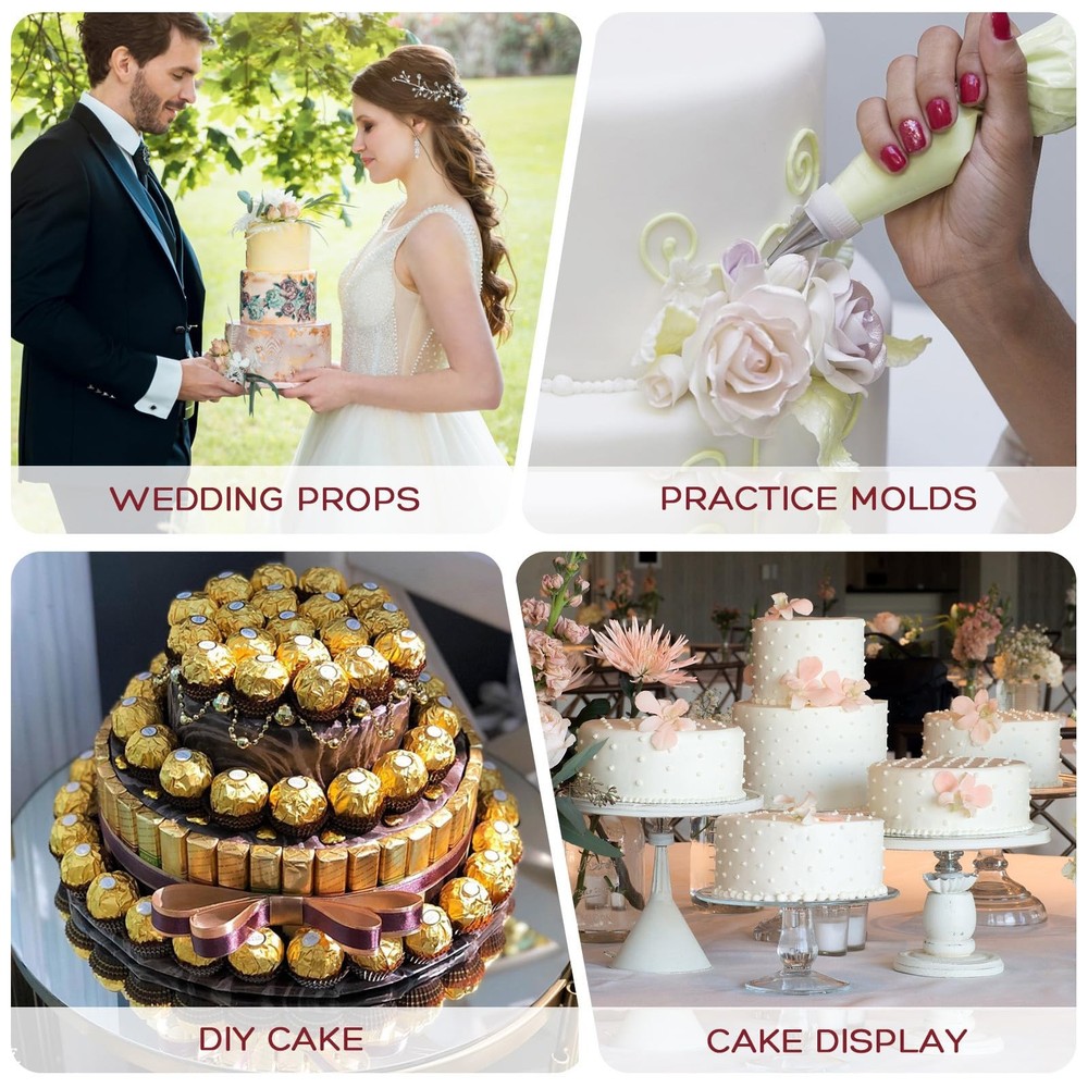 7.8 Inch Round Foam Cake Model Dummy Decorating Practice Wedding Display