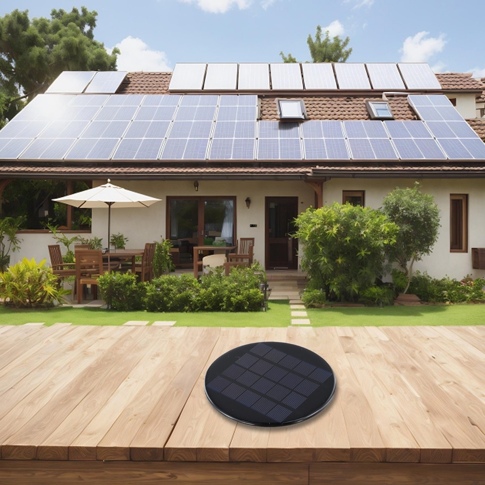 Eco Friendly Portable Solar Panel Round Shape 120 mm and Lightweight Design