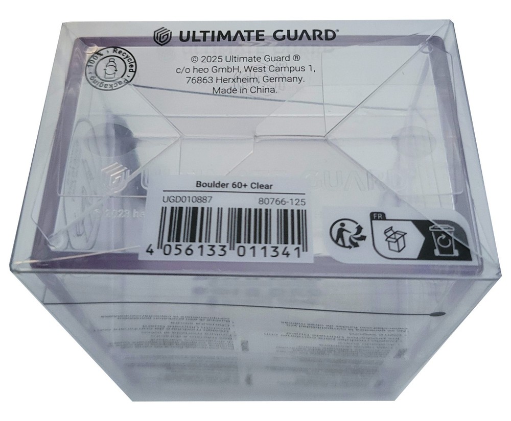 Ultimate Guard Boulder Clear 60+ Standard Size Deck Case Card Storage Box ccg