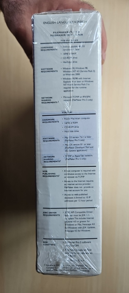 FileMaker Developer 5 Windows Mac Database Software - New in Box