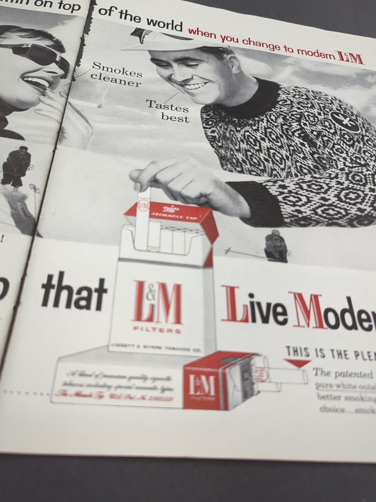 L And M Cigarette Advertisement 1950s