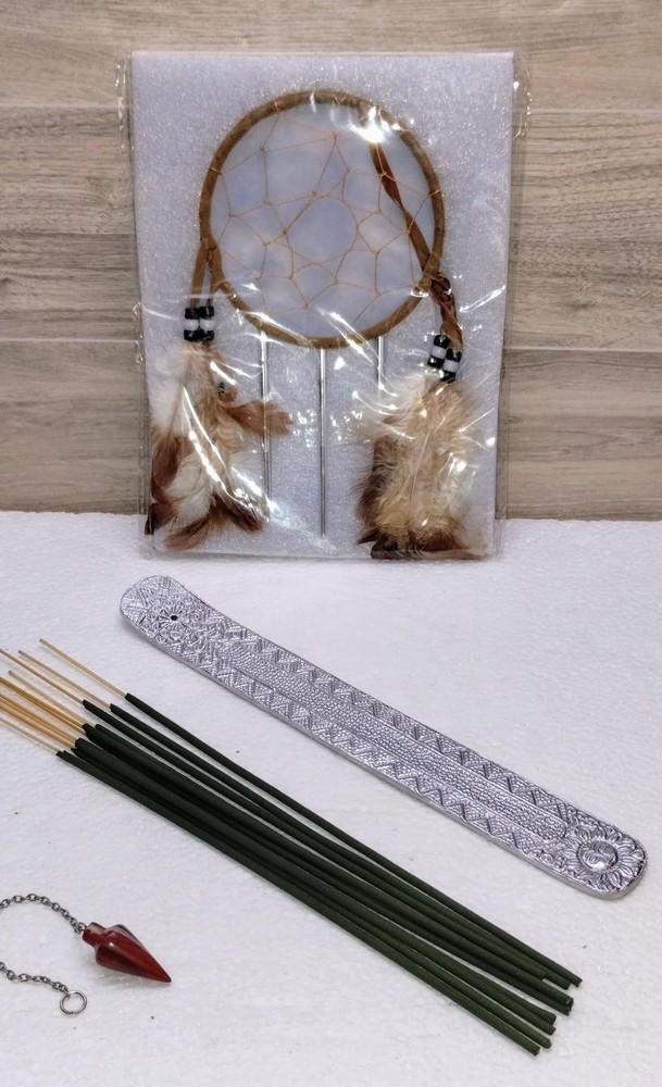 Divination Kit. Dreamcatcher, Pendulum, Incense And Burner