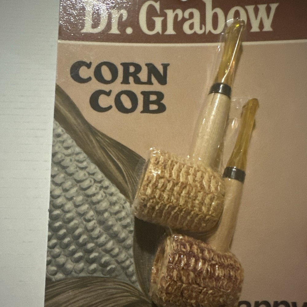 Vintage Dr Grabow Corn Cob Pipe 2 Count / MOC NOS NEW