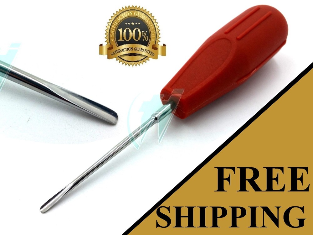 PLASTIC HANDLE DENTAL LUXATING ROOT TIP EXTRACTION ELEVATOR DEL 46 RED