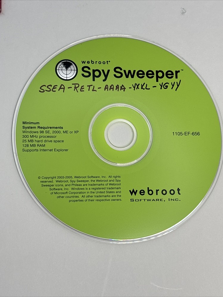 Webroot Spy Sweeper CD Rom Brand 2004