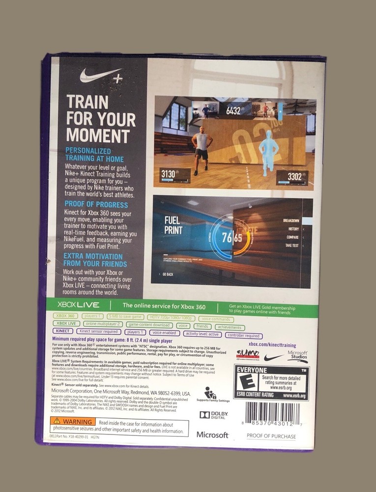 XBOX 360 Sensor Bar, ZOOM & NIKE+ Fit DVD