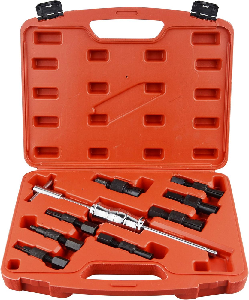 9Pcs Blind Hole Collet Bearing Puller Inner Extractor Slide Hammer 8-32mm Tool