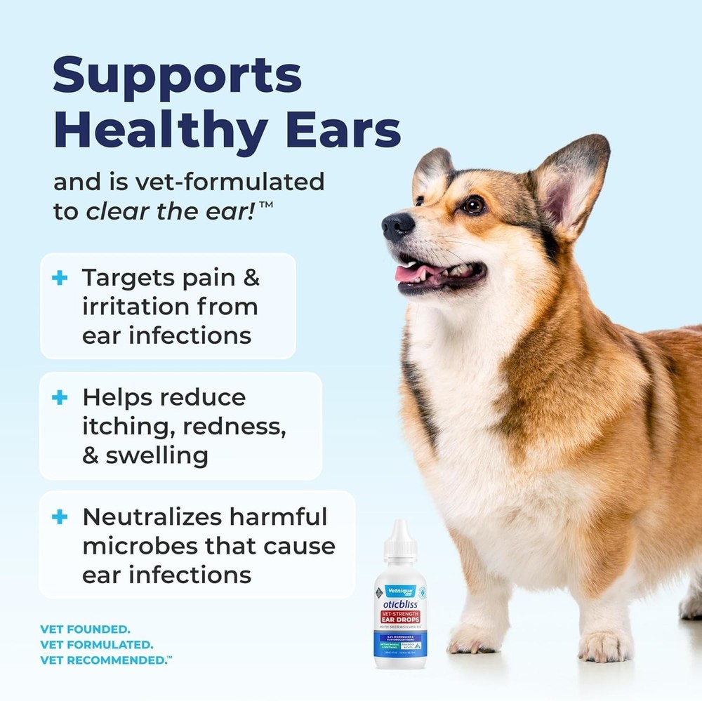 Dog Ear Infection Drops - Fast Relief with MicroSilver & Hydrocortisone
