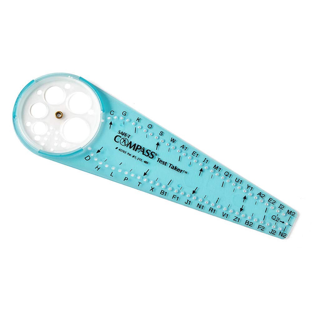 hand2mind Safe-T Math Compass, 10 in. Blue Compass, Compass for Geometry, Compas