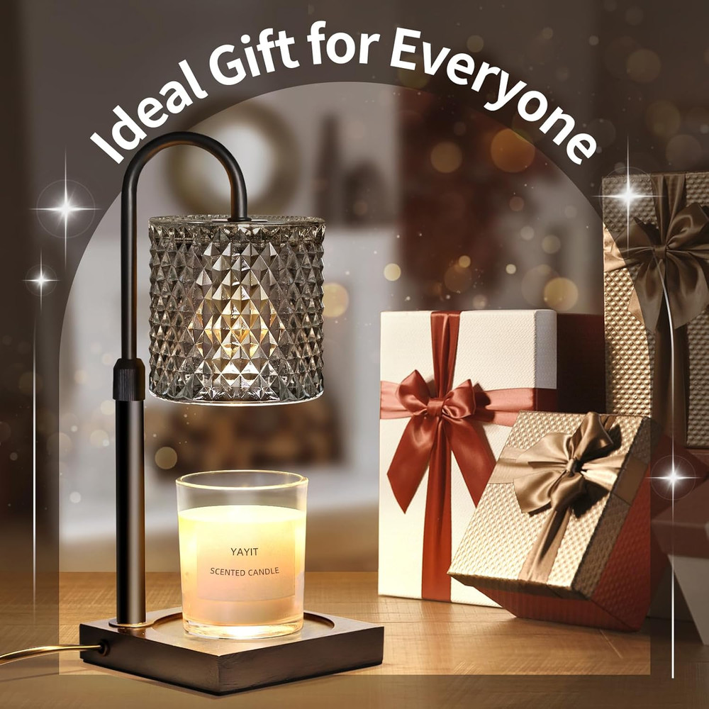 Candle Warmer Lamp with Timer Dimmer Adjustable Height, Candle Warmer with 2 ...