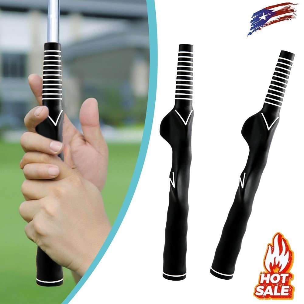 2Pcs Right-Hand Golf Swing Training Grip Standard Teaching Aid Warm Up Trainer~
