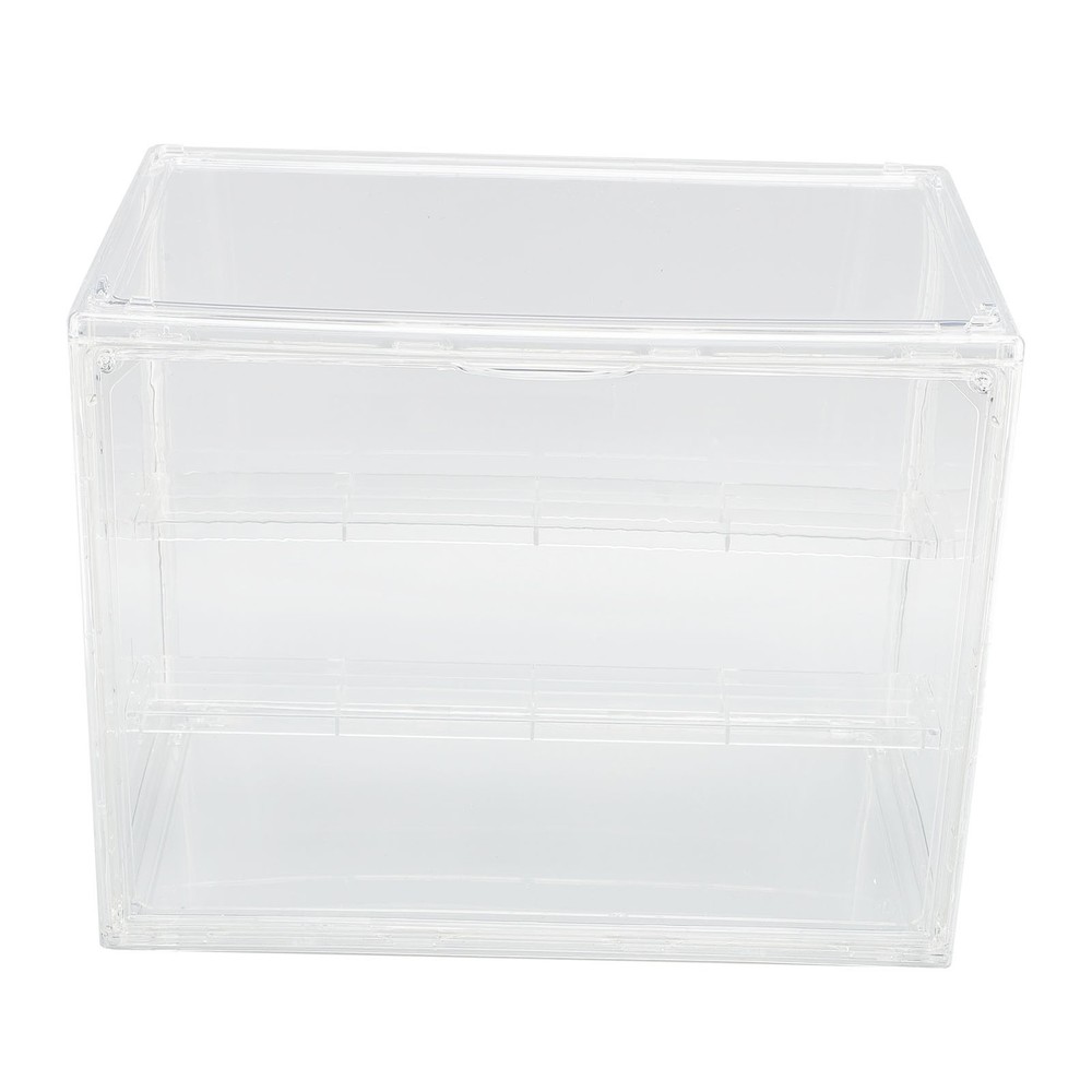 Clear Display Case for Miniature Figures PET Stackable Display Box with Magnetic