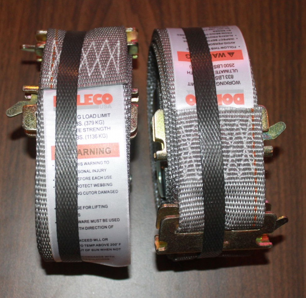 (4 PACK) DOLECO 2" X 16' SERIES E CAM BUCKLE STRAP GREY